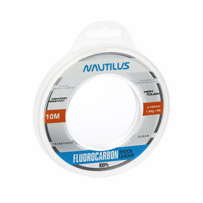 Леска Nautilus Fluorocarbon Shock leader 100% 0,165мм.,1,8кг, 10м.clean NEW