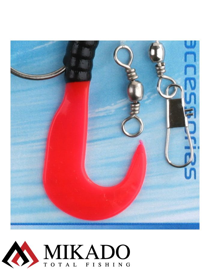Морская оснастка Mikado PILK TWIST RIG 5.5см, крючок № 4/0 (BLACK/RED)