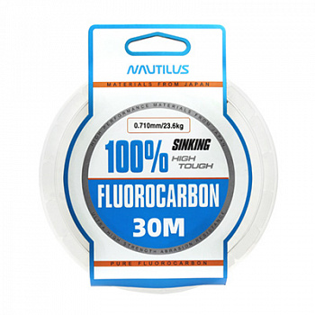 Леска Nautilus Fluorocarbon 100% 0,710мм.,23,6кг, 30м.clean NEW