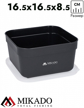 Контейнер для насадки Mikado UAC-G008 (16,5 x 16,5 x 8,5 см.) чёрная
